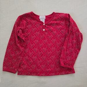 Vintage Gap Red Floral Long Sleeve 2t